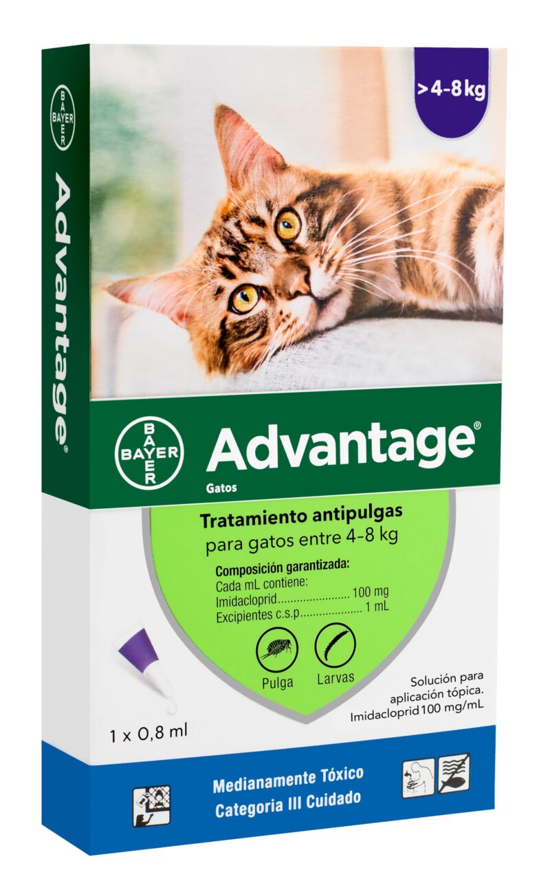 Advantage Antipulgas Gatos 4 a 8kg PACK X5 – ELANCO